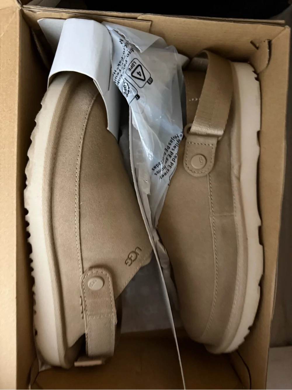 UGG Kids Tan Slip-On Suede Clog